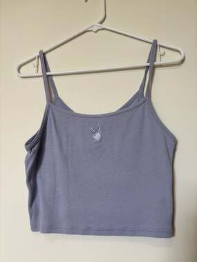 Playboy by PacSun Ribbed Spaghetti Strap Cropped Cami Tank Top